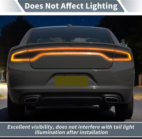 Tail Light Cover for Dodge Charger 2015-2024 Smoked Rear Light Guards for Dodge Tail Light Guard ABS Smoked Black in Kuwait