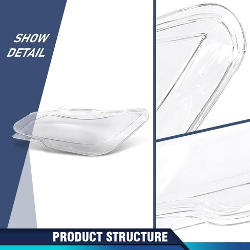 PIT66 Front Headlight Lens Cover Left & Right Pair Compatible with BMW Z4 E89 2009 2010 2011 2012 2013 2014 2015 2016 Front Headlamp Lens Cover Clear Lens in Kuwait