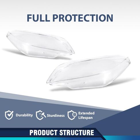 PIT66 Front Headlight Lens Cover Left & Right Pair Compatible with BMW Z4 E89 2009 2010 2011 2012 2013 2014 2015 2016 Front Headlamp Lens Cover Clear Lens in Kuwait