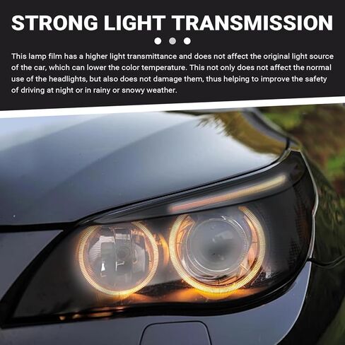 Car Light Film Sticker Sheet Roll, Waterproof Non-peeling Vinyl Wrap Film, 11.8" x 59" Decorative Tint for Taillights & Fog Lights, Automotive Customization Accessory (Black) in Saudi Arabia
