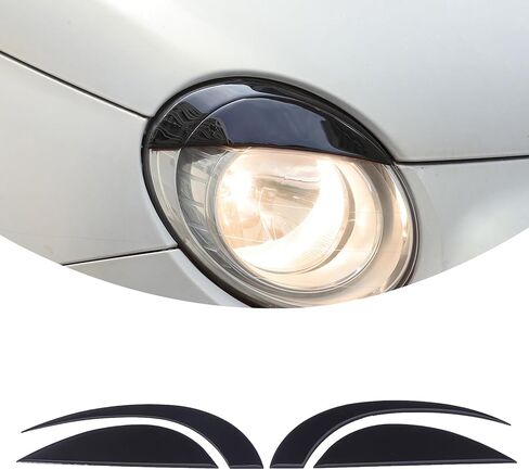 متوافق مع فيات 500 2007 2008 2009 2010 2011 2012 2013 2014 2015 PVC الجبهة العلوي الحاجب الديكور غطاء الكسوة ملصق in Kuwait