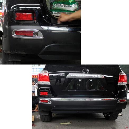 for Toyota Highlander 2011-2013 ABS Chrome Rear Fog Light Cover Trim 2pcs Car Accessories in Saudi Arabia