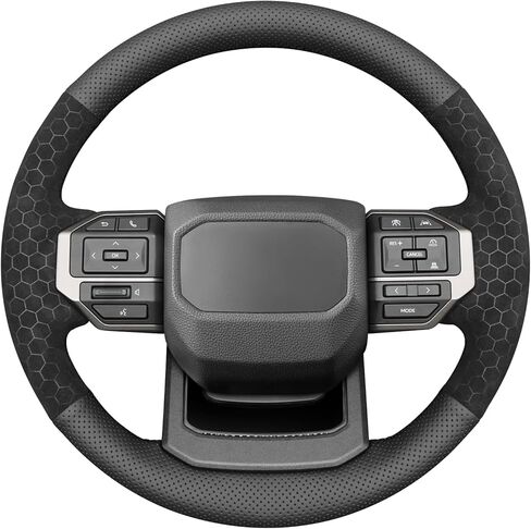MEWANT Hand Stitch Steering Wheel Cover for Toyota Land Cruiser 2024-2026, Custom Fit DIY Wrap Interior Accessories in Kuwait