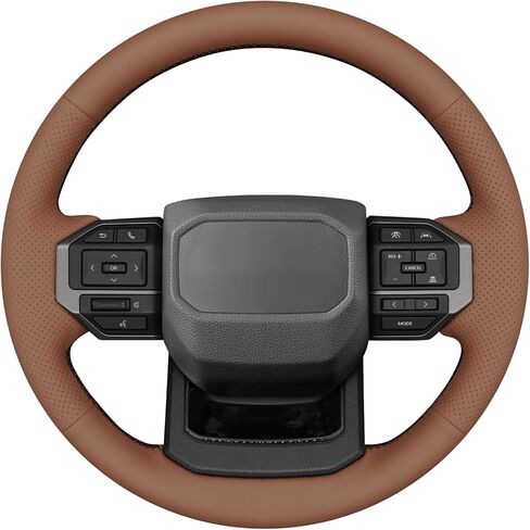 MEWANT Hand Stitch Steering Wheel Cover for Toyota Land Cruiser 2024-2026, Custom Fit DIY Wrap Interior Accessories in Kuwait