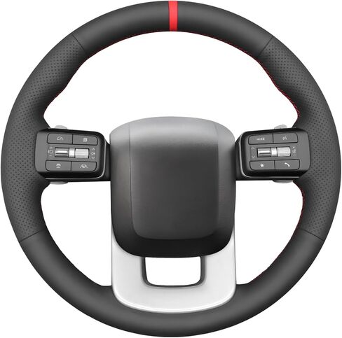 MEWANT Hand Stitch Steering Wheel Cover for Toyota Land Cruiser 2024-2026, Custom Fit DIY Wrap Interior Accessories in Kuwait
