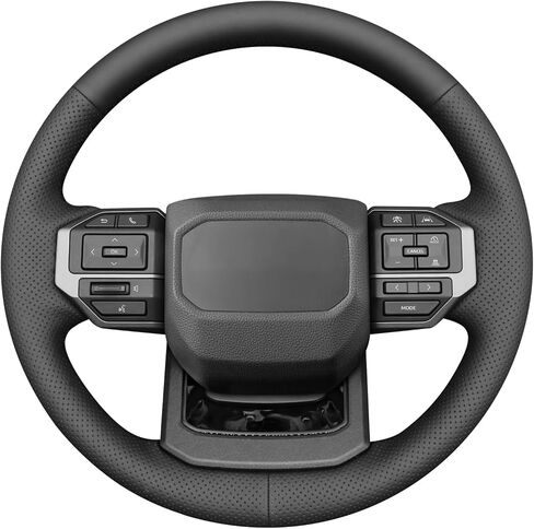 MEWANT Hand Stitch Steering Wheel Cover for Toyota Land Cruiser 2024-2026, Custom Fit DIY Wrap Interior Accessories in Kuwait