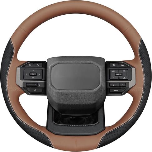 MEWANT Hand Stitch Steering Wheel Cover for Toyota Land Cruiser 2024-2026, Custom Fit DIY Wrap Interior Accessories in Kuwait