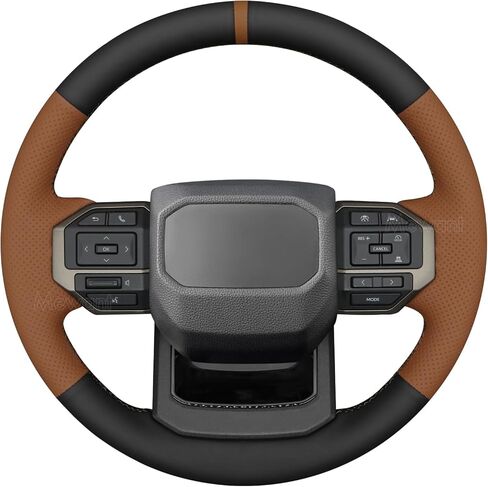 MEWANT Hand Stitch Steering Wheel Cover for Toyota Land Cruiser 2024-2026, Custom Fit DIY Wrap Interior Accessories in Kuwait
