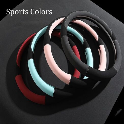 Car Steering Wheel Covers for Hyundai Sonata/Creta/Sonata/Cargo, Comfortable and Non-Slip car Steering Wheel Protective Cover, Interior Accessories,A-Black-Type D in Saudi Arabia