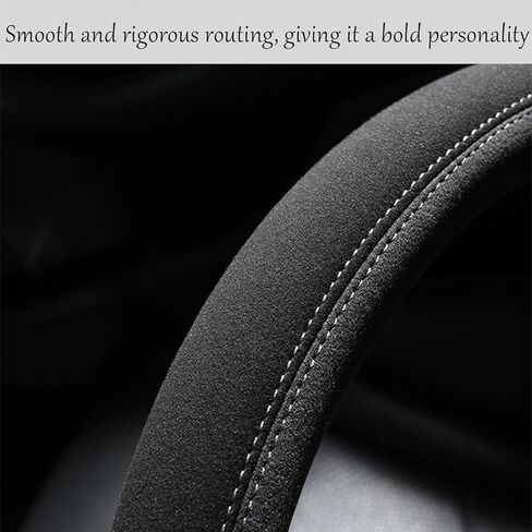 Car Steering Wheel Covers for Hyundai Sonata/Creta/Sonata/Cargo, Comfortable and Non-Slip car Steering Wheel Protective Cover, Interior Accessories,A-Black-Type D in Saudi Arabia