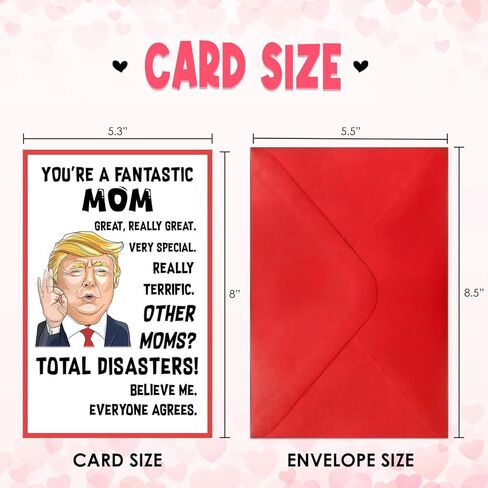 You're A Fantastic Mom - Mothers Day Gift Card, Unique and Funny Card for Mom with Envelope - Gift from Husband Son Daughter, Greeting Card for Birthday, Mother's Day in Saudi Arabia