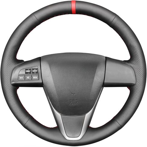 MEWANT Leather Steering Wheel Cover for Mazda 3 Axela 2010-2013 Mazda 5 Mazda 6 CX-7 CX-9 MAZDASPEED3 (US) / Steering Wheels Accessories for Mazda in Kuwait