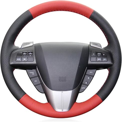 MEWANT Leather Steering Wheel Cover for Mazda 3 Axela 2010-2013 Mazda 5 Mazda 6 CX-7 CX-9 MAZDASPEED3 (US) / Steering Wheels Accessories for Mazda in Kuwait