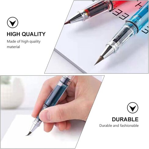 NUOBESTY 15 Pcs Refillable Watercolor Brush Pens for Calligraphy Painting Drawing with Transparent Body and Large Ink Capacity in Kuwait