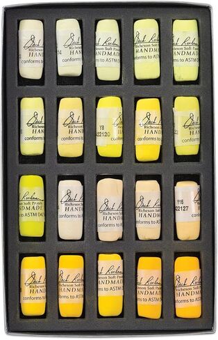 Jack Richeson 422966 Color Value Hand Rolled Soft Pastel Set (20 Piece), Yellow in Kuwait