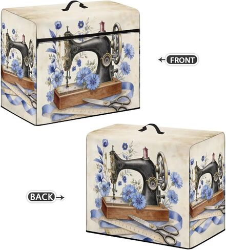 Sewing Machine Cover Protective Cover with Organizer Pocket for Most Standard Machines Easy to Clean Gift for Women,Sewing Machine Blue Daisy in Saudi Arabia