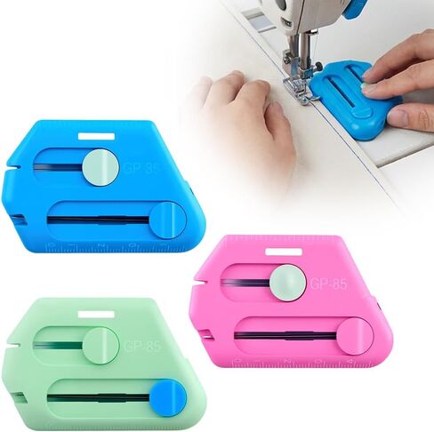 Spwejsr Magnetic Seam Guide for Sewing Machine, Multifunctional Polygonal Hemmer Guide with Scale, Universal Sewing Quilting Supplies Accessories Tool for Accurate Seam Allowance (Mix- 3PCS) in Kuwait