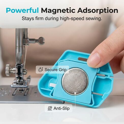 Spwejsr Magnetic Seam Guide for Sewing Machine, Multifunctional Polygonal Hemmer Guide with Scale, Universal Sewing Quilting Supplies Accessories Tool for Accurate Seam Allowance (Mix- 3PCS) in Kuwait