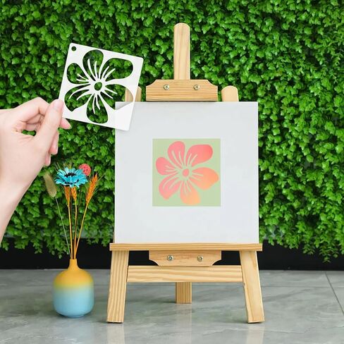 80 Pack Reusable Painting Stencils, DIY Craft Stencil Set in Multiple Sizes, Plastic Templates for Drawing on Wood, Fabric, Canvas, Wall, Scrapbooking, Art & Home Decor in Saudi Arabia