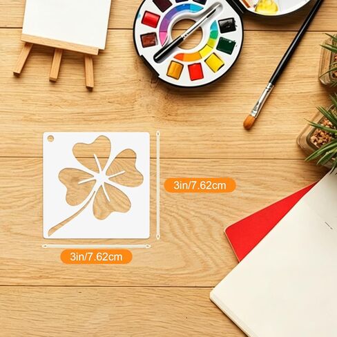 80 Pack Reusable Painting Stencils, DIY Craft Stencil Set in Multiple Sizes, Plastic Templates for Drawing on Wood, Fabric, Canvas, Wall, Scrapbooking, Art & Home Decor in Saudi Arabia