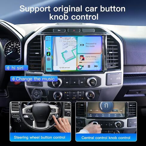 12″ OEM-Style Lincoln in-Car Screen Upgrade for Ford F150/F250 2015–2020, Compatible with SYNC3 System, 8″ to 12″ Direct Replacement, Lincoln Design & Plug and Play（8inch） in Saudi Arabia