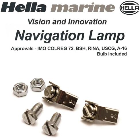 Hella 002984325 '2984 Series' أبيض 12V DC 2 NM Stern Navigation Light مع غطاء أسود in Kuwait