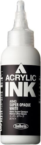 Holbein Acrylic Ink - Super Opaque White 100ml in Kuwait