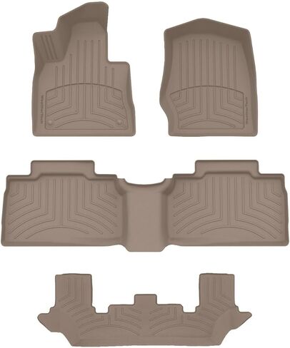سجادات أرضية WeatherTech FloorLiner HP Custom Fit لسيارة Ford Explorer، Explorer Hybrid، Explorer ST - مجموعة كاملة (441716-1-2-4415754IM)، أسود in Kuwait