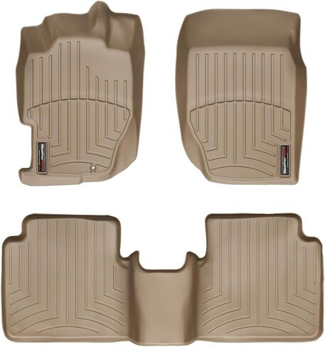 WeatherTech Custom Fit FloorLiners for Honda Accord - 1st & 2nd Row (45283-1-2), Tan in Kuwait