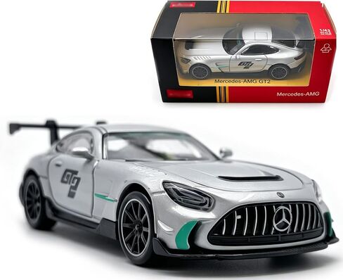1/43 Officially Licensed Diecast Car for Mercedes-AMG GT2 Racing Replica | Durable, Zinc Alloy Construction, Smooth Free Wheel Design, Suitable for Play & Display, Ideal Gift for Kids Ages 3-6 in Saudi Arabia