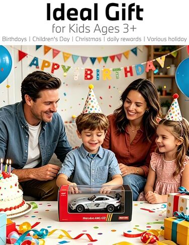 1/43 Officially Licensed Diecast Car for Mercedes-AMG GT2 Racing Replica | Durable, Zinc Alloy Construction, Smooth Free Wheel Design, Suitable for Play & Display, Ideal Gift for Kids Ages 3-6 in Saudi Arabia