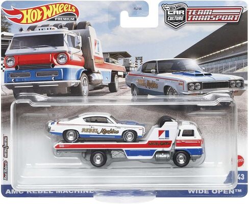 Hot Wheels Team Transport Wide Open with '70 AMC Rebel Machine in Kuwait