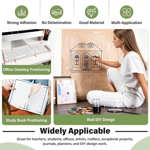 16 Rolls Whiteboard Tape, 1/8 Inch Dry Erase Board Tape, 164 Ft per Roll, 2624 Ft Total, Thin Pinstripe Tape for White Board Lines, Grid Marking, Chart Tape, Black & Assorted Colors in Saudi Arabia
