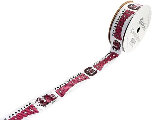 7/8" South Carolina Grosgrain Ribbon, Licensed by Divine Creations - Officially Licensed - 3 Yards (9 Feet) in Saudi Arabia