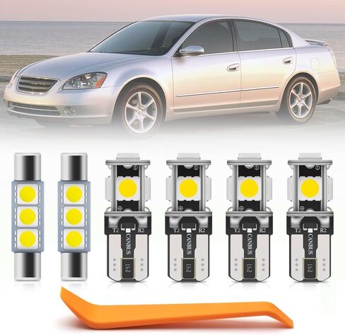 14pcs LED Interior Lights Bulb Kit for Nissan Altima 2002 2003 2004 2005 2006 Map Dome Door Trunk Cargo License Plate Lights Super Bright White LED Interior Light Bulbs + Install Tool in Kuwait
