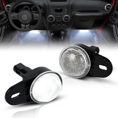 LED Interior Footwell Lights Compatible with 1999-2010 Jeep Wrangler Dodge Ram 1500 2500 3500 4500 5500, Dodge Durango 2011-2019, Grand Cherokee Under Dashboard Floor Lamp in Kuwait