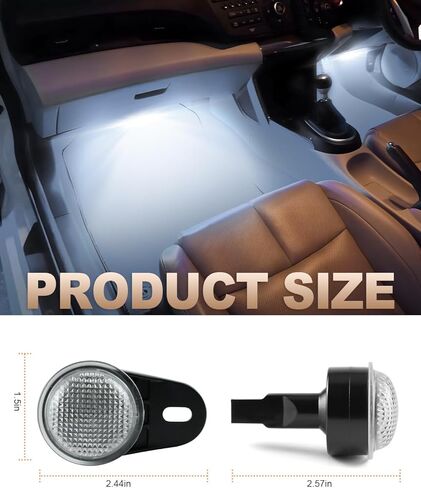 LED Interior Footwell Lights Compatible with 1999-2010 Jeep Wrangler Dodge Ram 1500 2500 3500 4500 5500, Dodge Durango 2011-2019, Grand Cherokee Under Dashboard Floor Lamp in Kuwait
