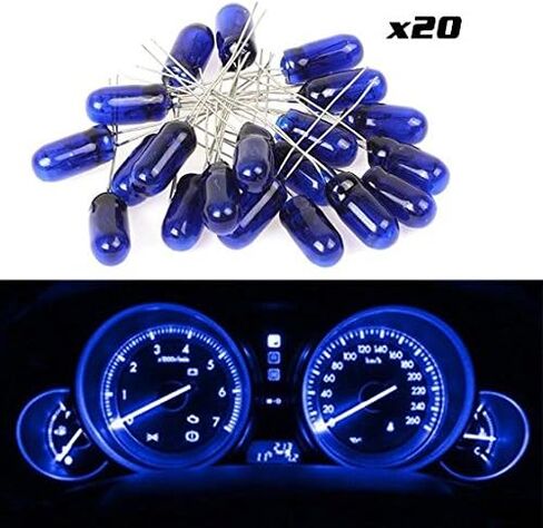 cciyu Instrument Cluster Lights,cciyu Blue 4.7mm For Mini LED Bulbs 12 V Interior Light Bulbs Dashboard Incandescent Light 20 pcs in Kuwait