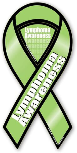 Magnet America Lymphoma Awareness 2-in-1 Ribbon Magnet is 8" x 3.875" Made for Vehicles and Refrigerators in Kuwait