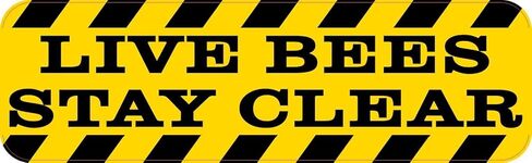 StickerTalk Live Bees Stay Clear Magnet, 10 inches by 3 inches in Kuwait