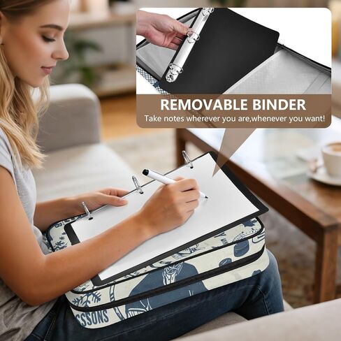 ALAZA Vintage Hockey Player 3 Ring Binder Bag with 7-Pocket Accordion File Organizer, Letter Size, Expandable Filing Folder Portfolio & Case Ring Binders in Kuwait