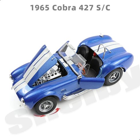 1/24 Car Model Toy for Shelby Cobra 427 S/C Alloy Metal Diecast Car Model Vintage Racing Auto Toy Classic Vehicle Model Collection Gift Ornament for Adult and Kid(Blue) in Saudi Arabia