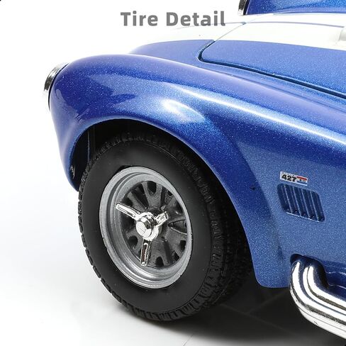 1/24 Car Model Toy for Shelby Cobra 427 S/C Alloy Metal Diecast Car Model Vintage Racing Auto Toy Classic Vehicle Model Collection Gift Ornament for Adult and Kid(Blue) in Saudi Arabia