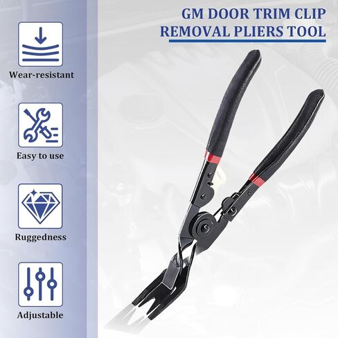 Car Panel Clip Removal Plier, Vehicle Interior Upholstery Trim Clip Remover Tool, Automotive Push Pin Rivet Door Panel Clamp Fastener Removal Plier, Universal for Most Vehicles in Saudi Arabia
