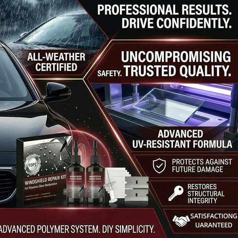 Windshield Chip Repair Kit – 2PCS Nano Glass Repair Liquid for Car Windshield Crack, Rock Chip & Glass – Quick DIY Fix for Chips, Cracks, Mirrors in Saudi Arabia