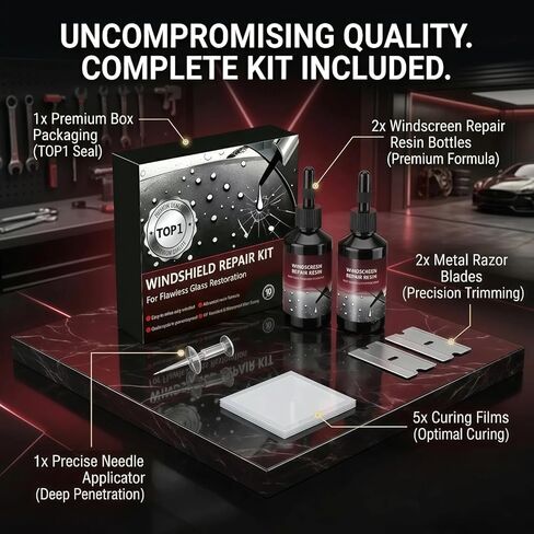 Windshield Chip Repair Kit – 2PCS Nano Glass Repair Liquid for Car Windshield Crack, Rock Chip & Glass – Quick DIY Fix for Chips, Cracks, Mirrors in Saudi Arabia