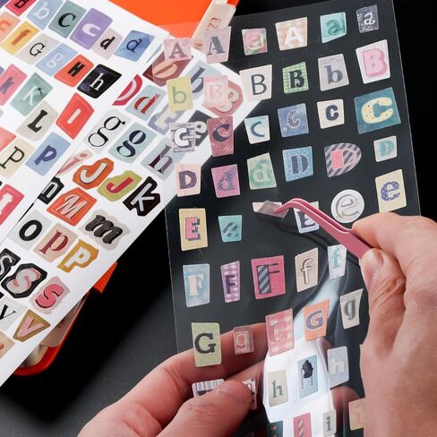 ZLFSRQ Magazine Letter Stickers 20 Sheets Vintage Letters Stickers for Scrapbooking Junk Journal Supplies Self Adhesive Ransom Alphabet Sticker for Journaling Laptop Water Bottle DIY Crafts in Saudi Arabia