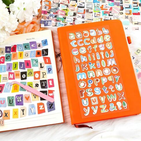 ZLFSRQ Magazine Letter Stickers 20 Sheets Vintage Letters Stickers for Scrapbooking Junk Journal Supplies Self Adhesive Ransom Alphabet Sticker for Journaling Laptop Water Bottle DIY Crafts in Saudi Arabia