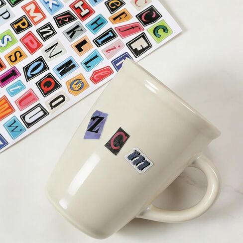 852Pcs Magazine Letter Stickers Vintage Scrapbook Letters Stickers Small Ransom Alphabet Sticker Graffiti Self Adhesive Stick for Journaling Laptop Water Bottle DIY Crafts Gift Junk Journal in Saudi Arabia