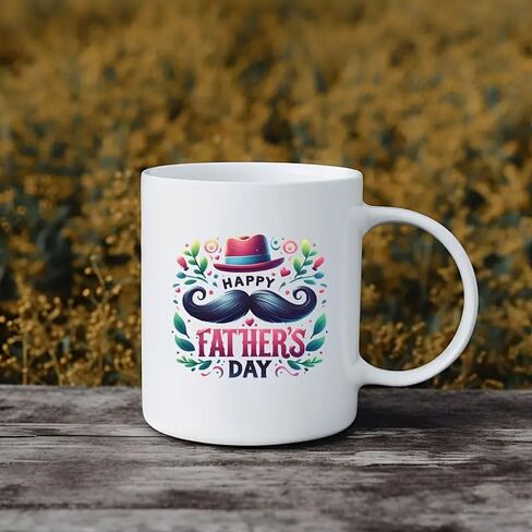 8pcs Happy Beard Father's Day UV DTF Cup Wraps Transfer Waterproof Sticker for Glass Cups Furniture Craft DIY Crafts，Rub on Transfer Stickers for DIY Water Bottle Laptop Decal Wood Car in Saudi Arabia